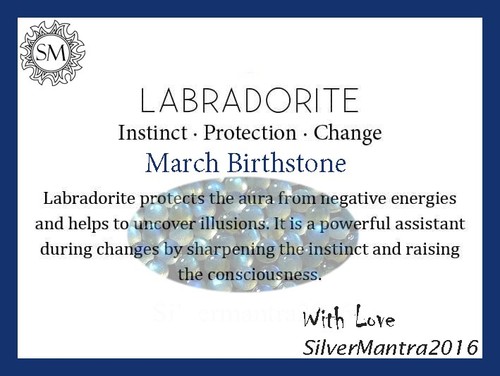 Natural Labradorite Gemstone Drop/Dangle Blue Earrings 925 Sterling Silver - Picture 4 of 6