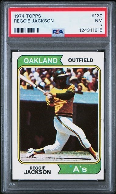 1974 Topps #130 Reggie Jackson - PSA 7