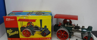 Vintage Strassenwaltze Wilesco Old Smoky Steam Roller D36 with Box & accessories