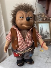 Steiff Vintage Hedgehog Mecki The Father Doll w/Tag 1960s 10 1/2" Tall Version