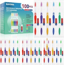 100 PCS Disposable Toothbrush with Toothpaste Bulk, Travel Toothpaste, Bulk Toot