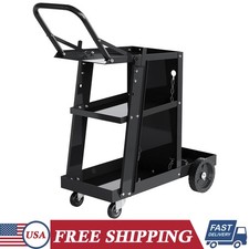 Welding Cart 3-Tier Welder Cart 400 LBS Rolling Cart for TIG/MIG Plasma Cutter