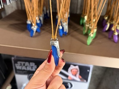 Disney Parks Star Wars Galaxy s Edge Dok-Ondar's Blue Kyber Crystal Necklace