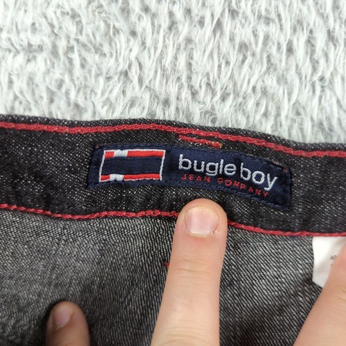 VTG 90s Bugle Boy Jeans Boys 18R 30x30 Black Carpenter Bill Hammer Loop Wide Y2K - Picture 20 of 21