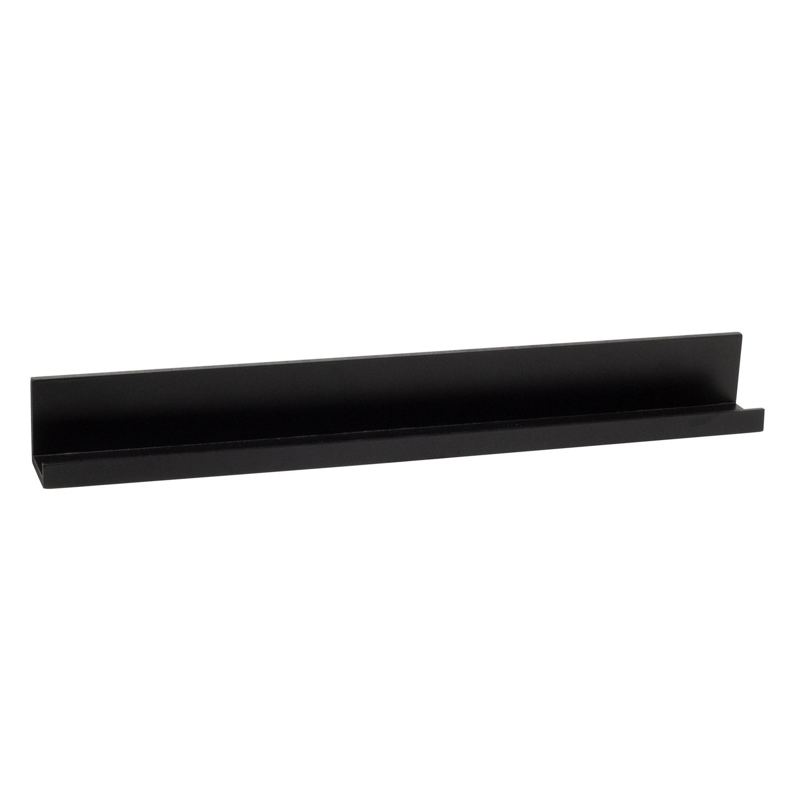 Black Wall Shelf | Floating Spice Rack Ornament & Photo Display Shelf - 58cm