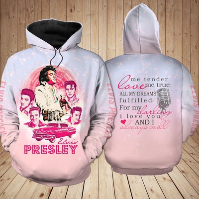 Elvis Presley Hoodie 3D All Over Print Aparel