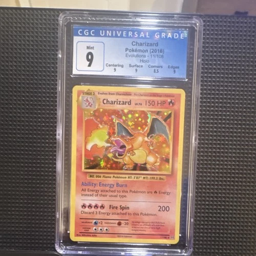 Charizard Pokémon TCG CGC 9 Holo Evolutions 11/108 2016 Stage 2 HP 150 Arita
