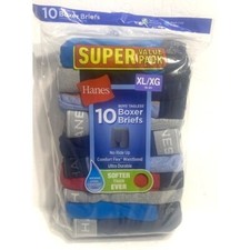 Hanes Boys Boxer Briefs Multicolor Size XL 18-20