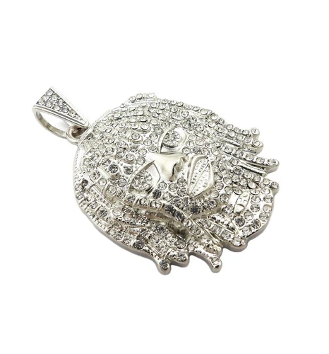 Silver Lil Pump Portrait Pendant & 24" Box, Rope, Cuban Chain Necklace - Bild 29 von 29