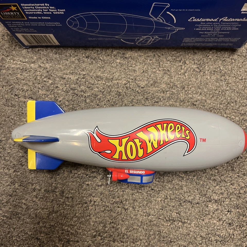 Banco de metal fundido a presión edición limitada réplica Hot Wheels/Blimp 1997 usado Foto 2 de 4