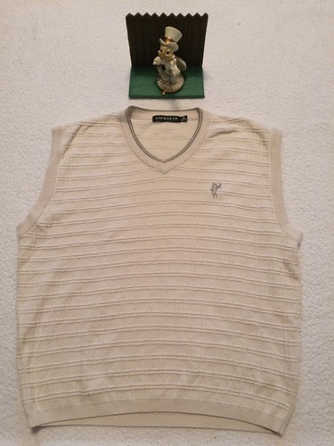 Ashworth Golf White V-Neck Pullover 