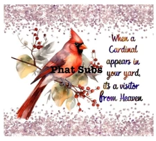 20oz Sublimation Tumbler Wrap Visitor From Heaven Ready to Press Heat Transfer