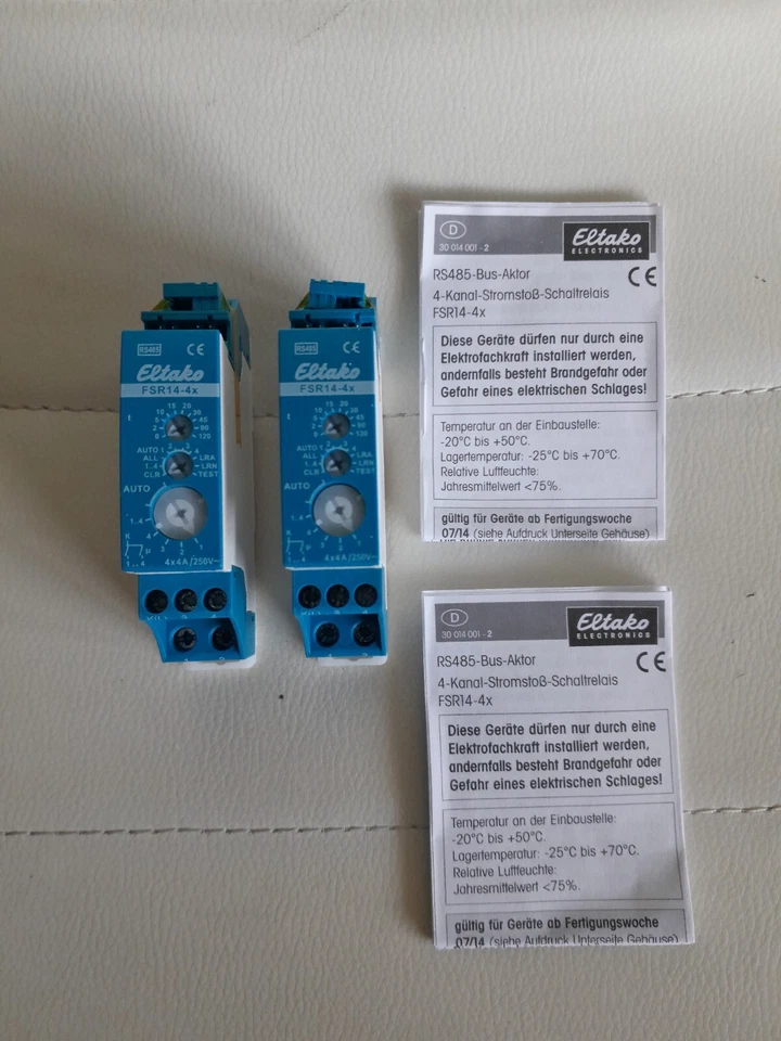 2x Eltako FSR14-4x Bus-Schaltaktor 4 Kanal Stromstoß-Schaltrelais - Bild 2 von 3