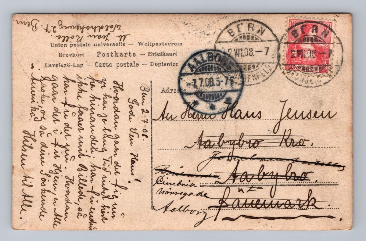 Dänemark - DANEMARK - Arthus Fra " Den gamle By " - Colorisé - Carte postale Ancienne