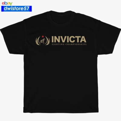 New Invicta Fighting Championships Logo Black/Navy/White/Grey T-Shirt S-5XL