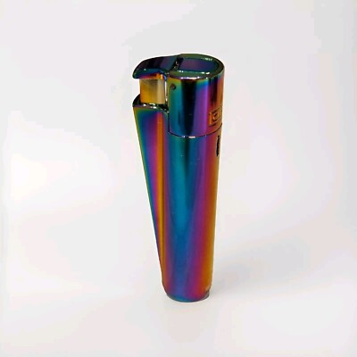 Metal CLIPPER Lighter Pink Metal Cigarette Lighter Collectable Jet Flame  Icy