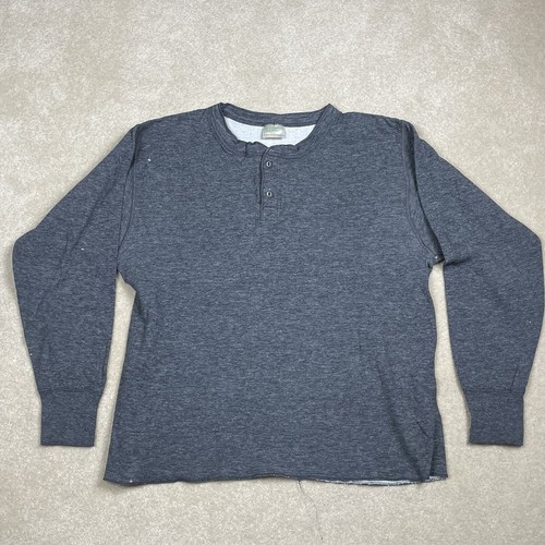 VTG LL Bean River Drivers Henley Shirt 