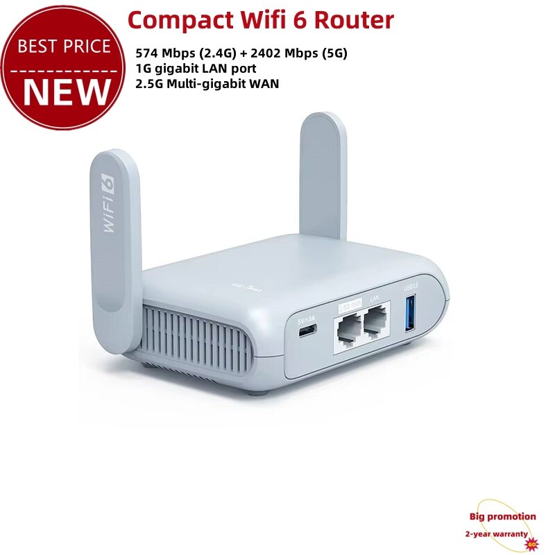 GL.iNet GL-MT3000 Beryl AX Wifi 6 Router with 2.5G Port + Power