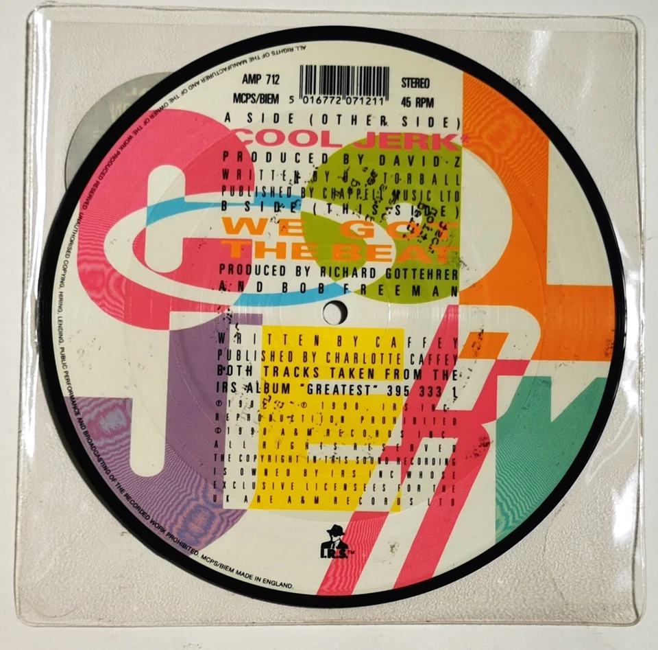 The GO-GO's 7" Cool Jerk PICTURE DISC + PRESS RELEASE 1990 Vinyl Carlisle MINT - Image 4 of 4