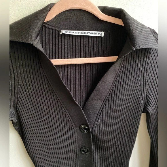 Abito polo ALEXANDER WANG con polsino spacco scollo a V us intime ottimeioni c S595