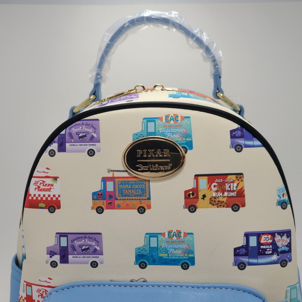 NWT Our Universe Disney Pixar Food Truck Allover Print Mini  display picture 3