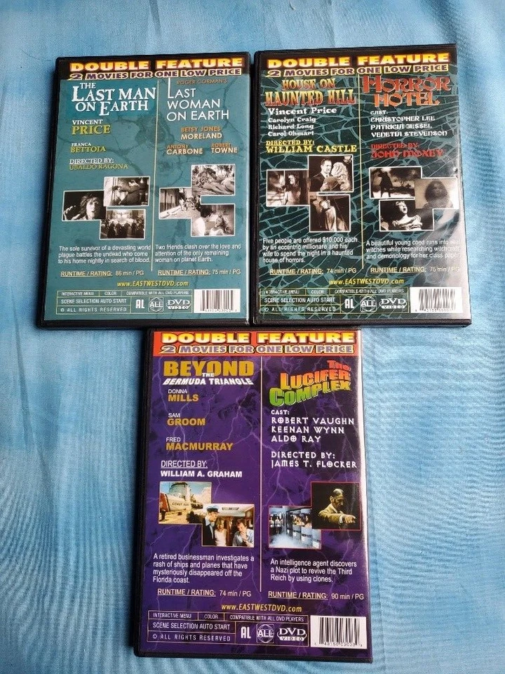 HALLOWEEN HORRORS 3 dvd set 6 movies Vincent Price Christopher Lee - Image 3 of 3