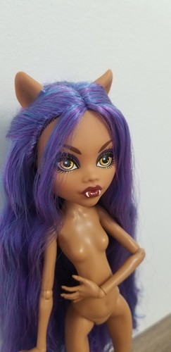 OOAK Lips Repainted Monster High Howliday Clawdeen Nude Doll Winter Edition 2023 - Picture 3 of 13