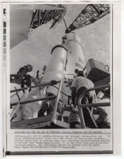 1970 NASA Launch Delta N Rocket Tiros M Weather Satellite Lompoc CA Wirephoto