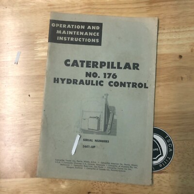 CATERPILLAR CAT 176 HYDRAULIC CONTROL operation TRACTOR SERVICE MANUAL  36E