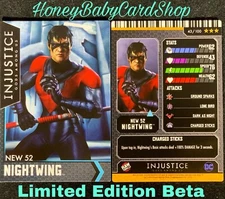 Injustice Arcade Limited Edition Beta Card 43 New 52 Nightwing Out of Print