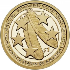 2021-S Sacagawea / Native American Dollar – GEM Proof – Military Service Design