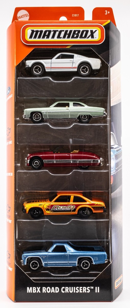 2025 Matchbox MBX Road Cruisers II 5-Pack | Mustang | Nova | El