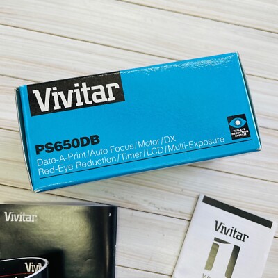 Vintage Vivitar PS650DB Date-A-Print 35mm Film Camera with Flash