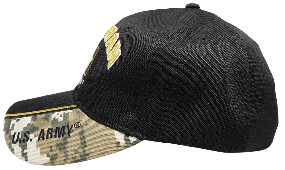 US Army Star Veteran Shadow Black ACU Digital Camo On Bill Embroidered Hat Cap 