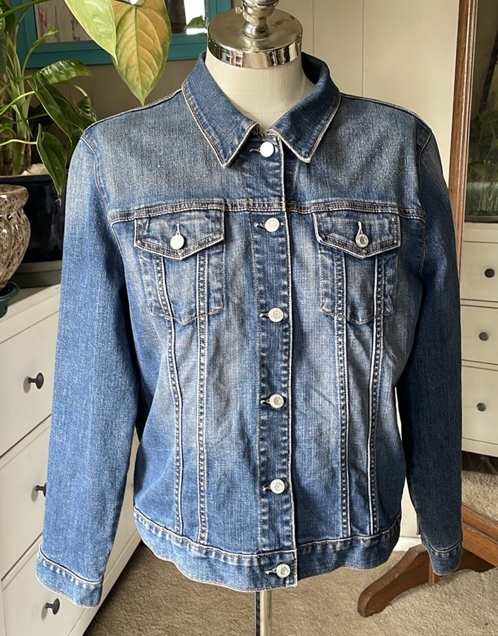 Giacca di jeans vintage con pony Shetland XXL