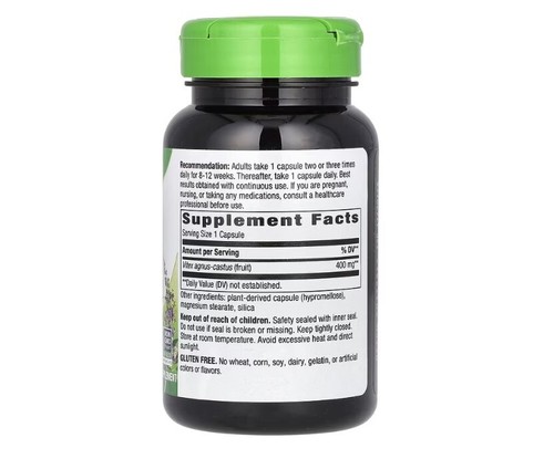 Nature's Way, Vitex Fruit, 400 mg, 100 capsule vegane - Foto 2 di 2