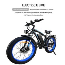2000W 48V 20AH 26in Fat Tire Electric Bicycle Ebike for Adult Dual Motor 45KM/h