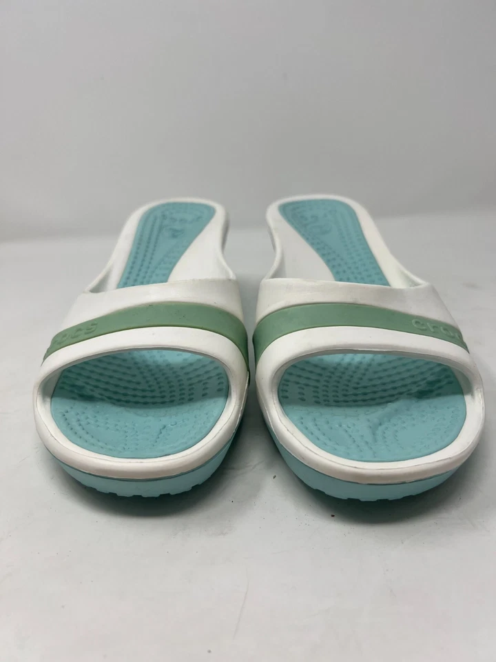 ZAPATO SANDALIA CROCS SASSARI CUÑA GIANNA ALICE MARY JANE LINA AZUL AGUAMARINA TALLA 11 Foto 3 de 4