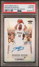2023-24 Panini Prizm Deca Brandon Ingram Deca Silver Auto PSA 10 Pelicans - Pop2