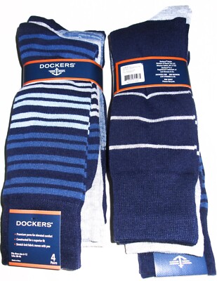 dockers dress casual socks Men's Dockers Big & Tall True Crew Rayon Dress Casual Socks Three Pack for  sale online