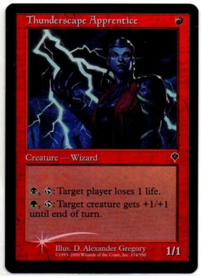 Magic Invasion 2000: #174/350 Thunderscape Lehrling Common Foil TCG Karte