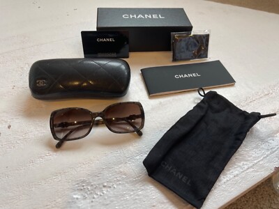 CHANEL 5216 c.1305/3B Clear Brown Tan 54 16 135 2N Sunglasses Italy
