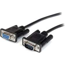 2m Black DB9 Serial Cable MF