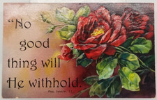 Rose BB London Series NO GOOD THING WILL HE BEHOLD Antique c1926 Postcard