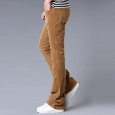 Men's Leisure Corduroy Bell Bottom Flares Pants Bootcut