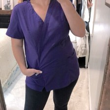 GREYS Anatomy large purple nurses scrub top
