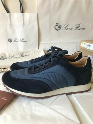 Loro Piana sneakers Week End Walk FAG 1560 Suede Blue Size 42.5 Made in  Italy | eBay