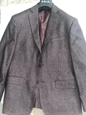 Michael Kore Wool Cashmere Burgendy blazer