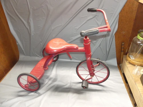 Antique Children's Tricycle Trike Velocipede - 10" Front Wheel - 7" Rear Wheels