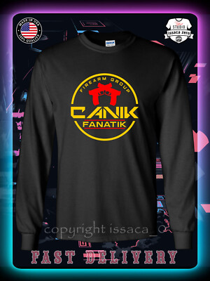 New Canik Fanatik Firearm Logo Men's Long Sleeve T-Shirt American issaca Tees